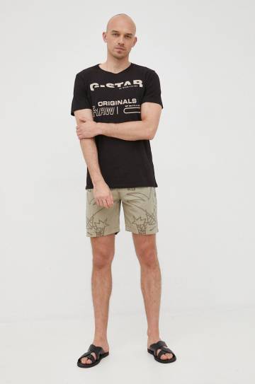 Хлопковые шорты Desigual мужские цвет зелёный Хлопковые шорты Desigual мужские цвет зелёный