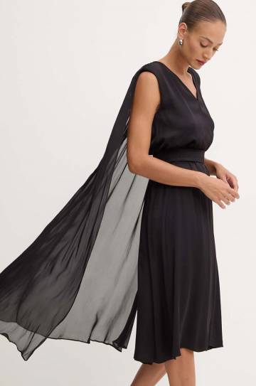 Платье Karl Lagerfeld цвет чёрный mini расклешённое 245W1300