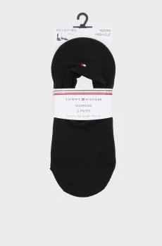 Женские черные следы (2 пары) TH WOMEN FOOTIE 2P Черный 35-38 Tommy Hilfiger 383024001