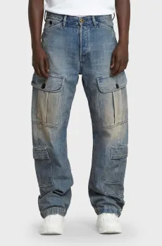 Мужские голубые джинсы Bend 3D Cargo Loose Голубой 31-32 G-Star RAW D26111,D499