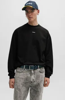 Мужской черный лонгслив Черный XXL HUGO 50511029;001