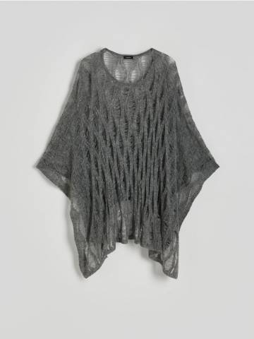 Reserved - LADIES` PONCHO - темно-сірий - 334BD-90M Reserved - LADIES` PONCHO - темно-сірий - 334BD-90M