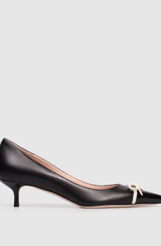 Черные кожаные туфли Bepointy
