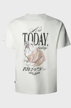 Мужская белая футболка TERRY Белый XL Pepe Jeans PM5010090
