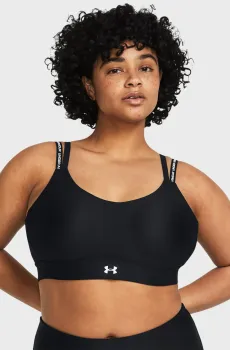 Женский черный топ UA Infinity Mid 2.0 Rib Bra Черный XL (A-C) Under Armour 1385433-001