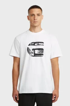 Мужская белая футболка G icon Белый XL G-Star RAW D28823,E385