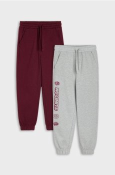 Набір із 2 пар спортивних штанів jogger loose - сірий