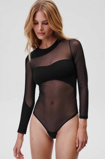Боди Undress Code No Promises Bodysuit цвет чёрный прозрачное однотонное Боди Undress Code No Promises Bodysuit цвет чёрный прозрачное однотонное