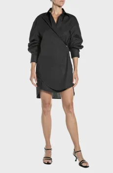 Женское черное платье Черный L Replay W9238 .000.85480