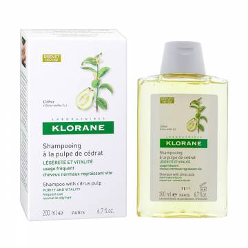 Шампунь для волос Klorane Shampoo With Citrus Pulp для нормальных и жирных волос, 200 мл Шампунь для волос Klorane Shampoo With Citrus Pulp для нормальных и жирных волос, 200 мл