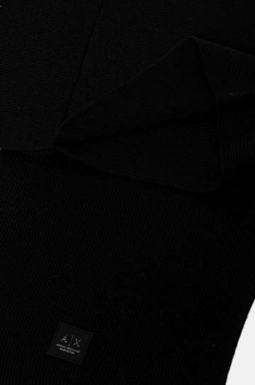 Шарф с примесью шерсти Armani Exchange цвет чёрный однотонный XM000116 AF10135 Шарф с примесью шерсти Armani Exchange цвет чёрный однотонный XM000116 AF10135