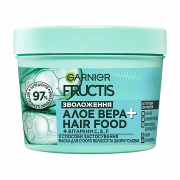 Увлажняющая маска Garnier Fructis HairFood Алоэ вера, для сухих волос и кожи головы, 400 мл Увлажняющая маска Garnier Fructis HairFood Алоэ вера, для сухих волос и кожи головы, 400 мл