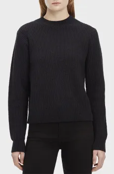 Женский черный свитер BOUCLE RIB C-NK RELAXED Черный XS Calvin Klein K20K207415
