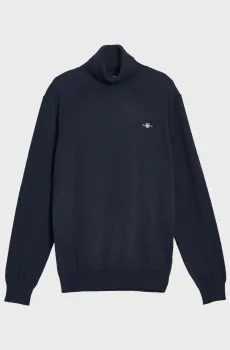 Мужской темно-синий гольф ROLLNECK Синий M Gant 8060070