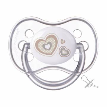 Пустышка силиконовая симметричная Canpol Babies Newborn baby, бежевые сердца, от 6 месяцев до 1.5 лет, 1 шт (22/581_bei) Пустышка силиконовая симметричная Canpol Babies Newborn baby, бежевые сердца, от 6 месяцев до 1.5 лет, 1 шт (22/581_bei)