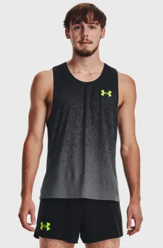 Мужская черная майка UA RUSH CICADA SINGLET Черный S Under Armour 1377314-002