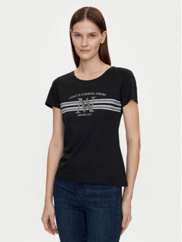Morgan Футболка 241-DONNA Чорний Regular Fit Morgan Футболка 241-DONNA Чорний Regular Fit