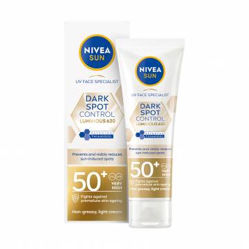 Солнцезащитный крем-флюид для лица Nivea Sun SPF 50+ Контроль пигментации, 40 мл Солнцезащитный крем-флюид для лица Nivea Sun SPF 50+ Контроль пигментации, 40 мл