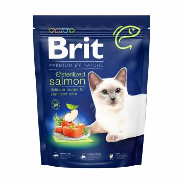 Сухой корм для стерилизованных кошек Brit Premium by Nature Cat Sterilised с лососем, 300 г Сухой корм для стерилизованных кошек Brit Premium by Nature Cat Sterilised с лососем, 300 г