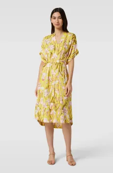 Женское желтое платье с узором RELAXED IRIS PRINT CAFTAN Желтый 38 Gant 4503242