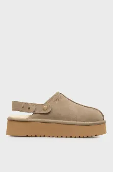 Женские бежевые замшевые клоги Sabadell Бежевый 38 PRPY PRFAS1725W