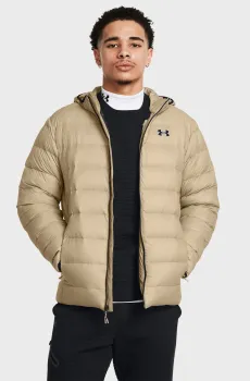Мужской бежевый пуховик LEGEND DOWN HOODED JACKET Бежевый 3XL Under Armour 1385837-299