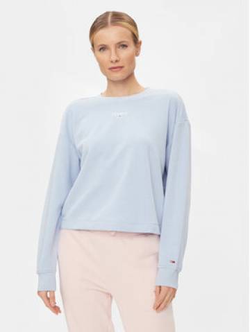 Tommy Jeans Світшот Ess Logo DW0DW16393 Блакитний Cropped Fit Tommy Jeans Світшот Ess Logo DW0DW16393 Блакитний Cropped Fit