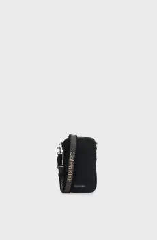 Женская черная сумка для телефона LOGO WEBBING Черный ONESIZE Calvin Klein LV04F1222G