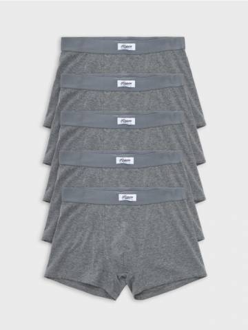Боксери, 5 пар - темно-сірий