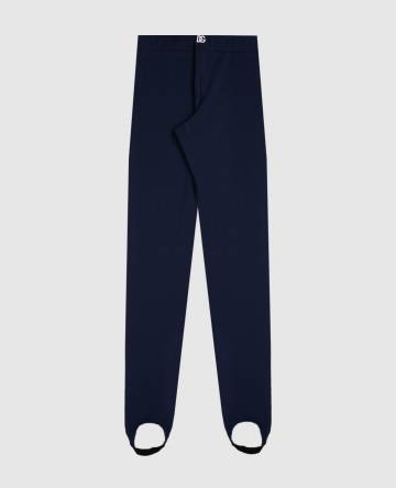 Детские синие леггинсы с вышивкой DG