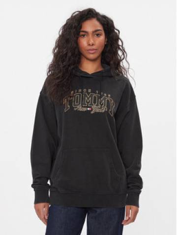 Tommy Jeans Світшот Luxe Varsity DW0DW16410 Чорний Relaxed Fit Tommy Jeans Світшот Luxe Varsity DW0DW16410 Чорний Relaxed Fit