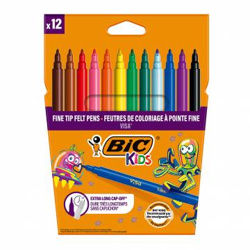 Фломастери BIC Kids Visa 880 12 кольорів (bc525443) Фломастери BIC Kids Visa 880 12 кольорів (bc525443)