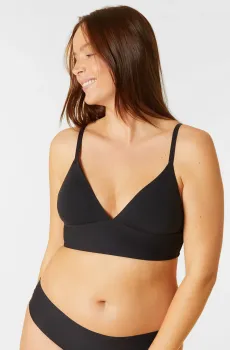 Женский черный бюстгальтер с мягкой треугольной чашкой PURE FIT WE CARE Черный L Etam 6536276