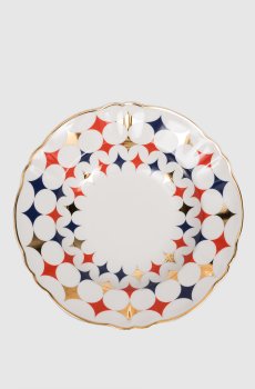 Белая фарфоровая тарелка для супа Lightning