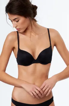 Женский черный бюстгальтер пуш-ап  PURE FIT Черный 70B Etam 6399897