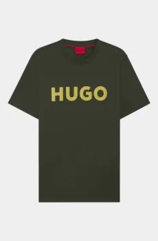 Мужская темно-зеленая футболка Зеленый M HUGO 10032