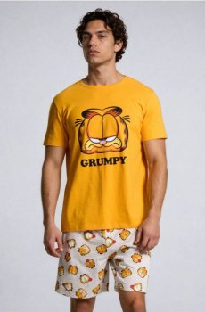 Бавовняна двочастинна піжама з принтом Garfield - різнобарвний