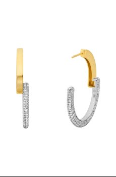 Серебряные серьги с позолотой Michael Kors