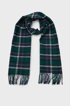 Мужской зеленый шерстяной шарф в клетку MULTI CHECK Зеленый ONESIZE Gant 9920204