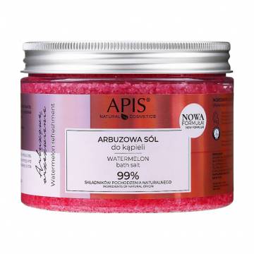 Увлажняющая соль для ванны Apis Natural Cosmetics Moisturizing Bath Salt с экстрактом арбуза и дыни, 650 г Увлажняющая соль для ванны Apis Natural Cosmetics Moisturizing Bath Salt с экстрактом арбуза и дыни, 650 г