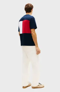 Мужская темно-синяя футболка FLAG Синий XL Tommy Hilfiger MW0MW42382