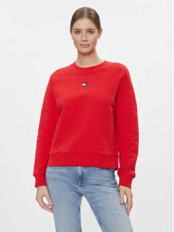 Tommy Jeans Світшот Badge DW0DW17325 Червоний Regular Fit Tommy Jeans Світшот Badge DW0DW17325 Червоний Regular Fit