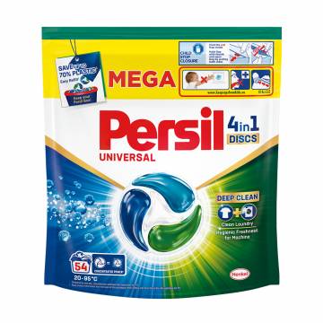 Диски для стирки Persil Universal 4 in 1 Discs Deep Clean, 54 стирки, 54 шт Диски для стирки Persil Universal 4 in 1 Discs Deep Clean, 54 стирки, 54 шт
