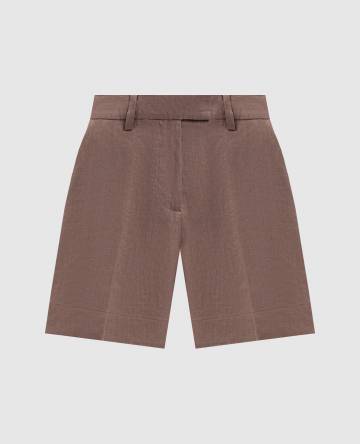 Коричневые шорты из льна Коричневые шорты из льна