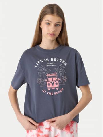 4F Футболка 4FJWSS24TTSHF1146 Сірий Loose Fit 4F Футболка 4FJWSS24TTSHF1146 Сірий Loose Fit