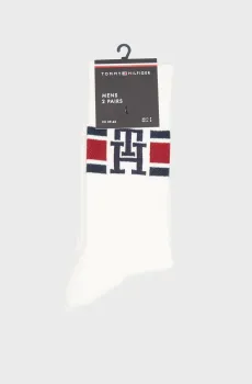 Мужские белые носки (2 пары) MONOGRAM Белый 39-42 Tommy Hilfiger 701236320