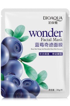 Тканевая маска для лица Bioaqua Blueberry Facial Mask с экстрактом черники, 30 г