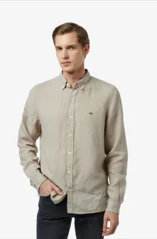 Мужская бежевая рубашка Бежевый 39 Lacoste CH5692TCB8