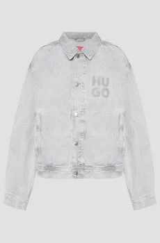 Мужская голубая джинсовая куртка Голубой XL HUGO 50537733;040