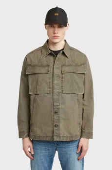 Мужская серая демисезонная куртка Cargo Washed Overshirt Серый XXL G-Star RAW D26811,D388